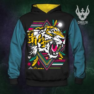 Polerón capucha Jaguar tricolor
