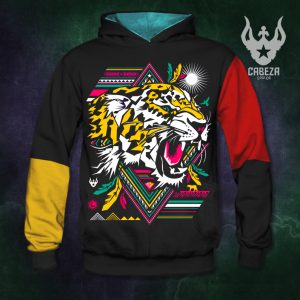 Polerón capucha Jaguar multicolor
