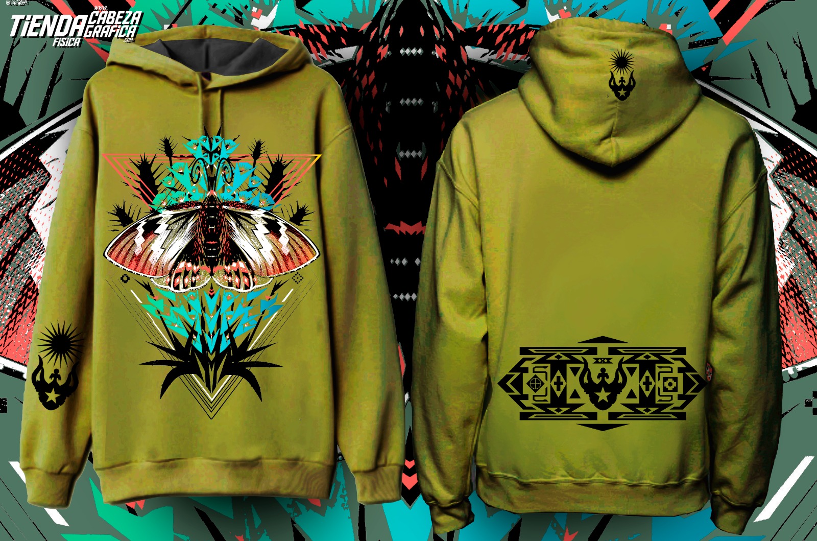 Polerón capucha Mariposa del Chagual Unisex