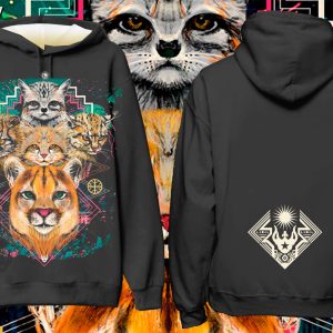 Polerón capucha 5 Felinos Unisex