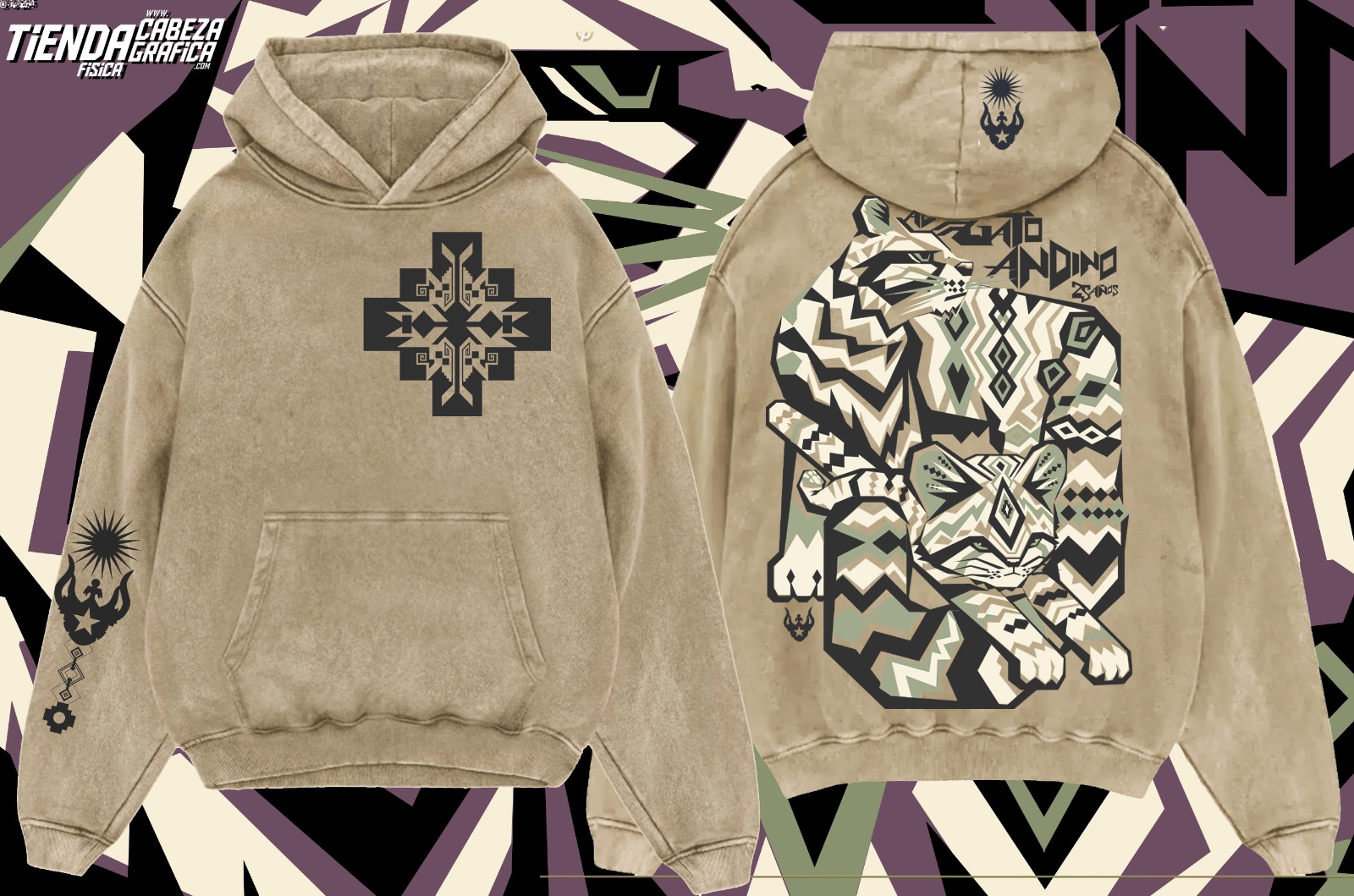 Polerón capucha Gato Andino 25 años Unisex