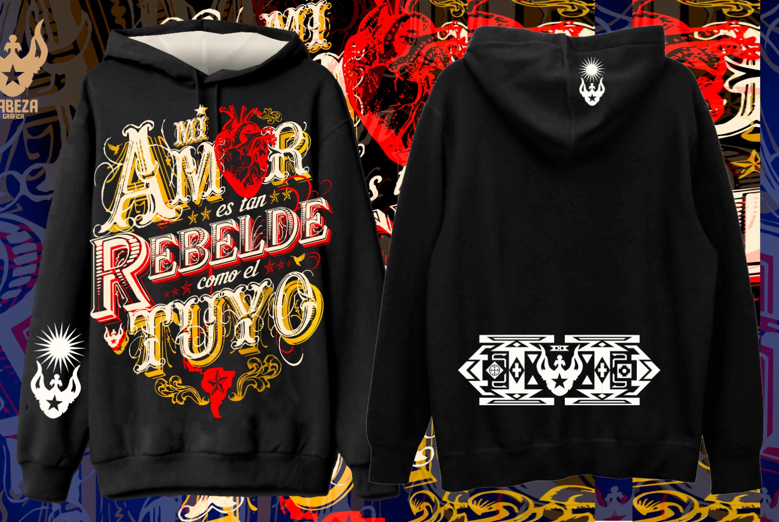 Polerón capucha Amor Rebelde Unisex