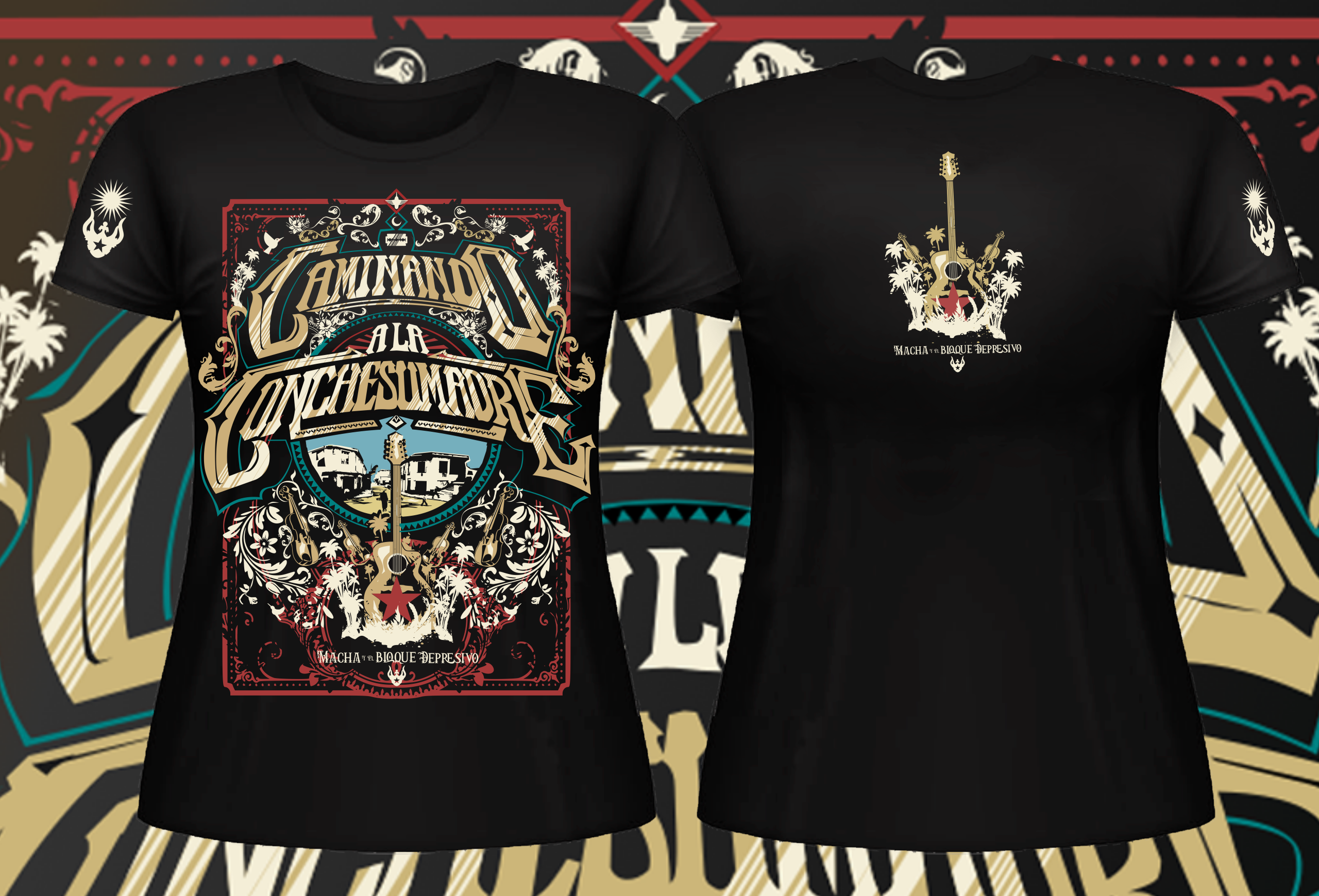 Polera Los Continentales Mujer – Homenaje a El Macha y Bloque Depresivo, 100% Algodón