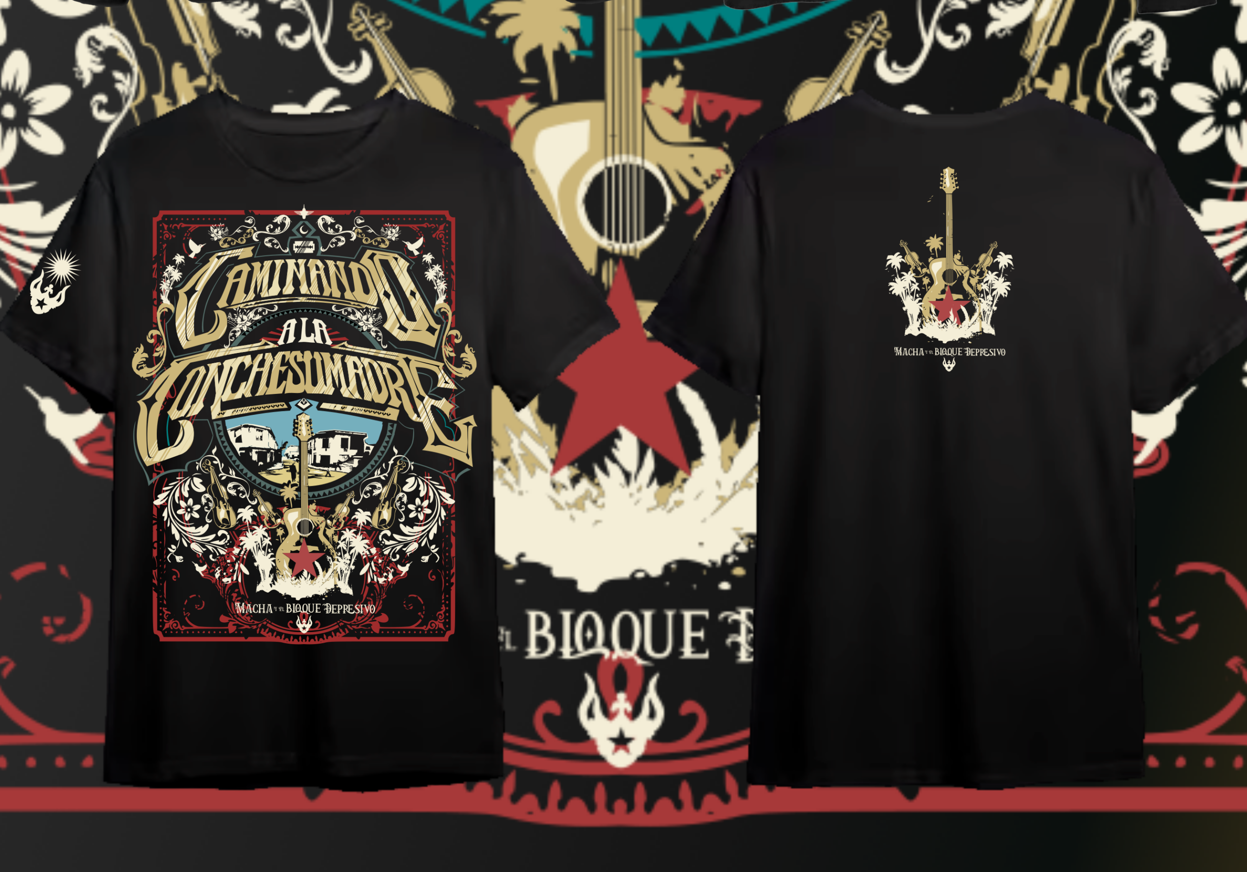 Polera Los Continentales Hombre – Homenaje a El Macha y Bloque Depresivo, 100% Algodón